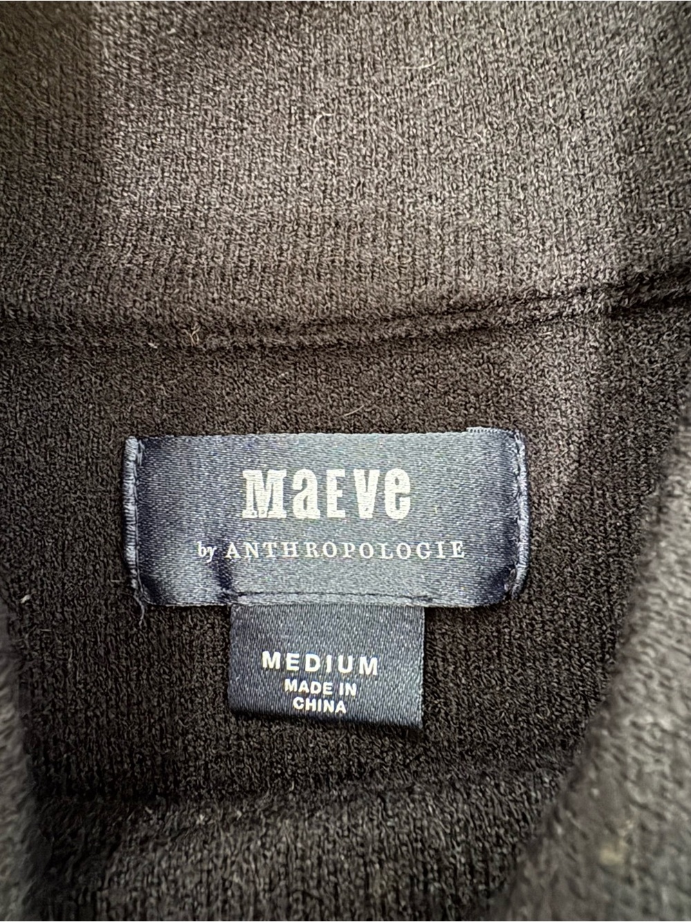 Maeve Anthropologie Carys Mock Neck Sweater Medium Black Quiet Luxury Knit - Picture 4 of 9